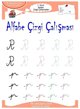 Çocuklar İçin Sesler Çizgi Çalışmaları Çalışma Sayfaları 